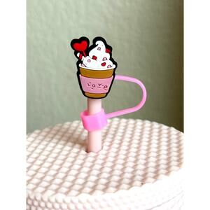 Love Coffee- Straw Topper- Qty 1- Fits Starbucks/Stanley Cup Straws
